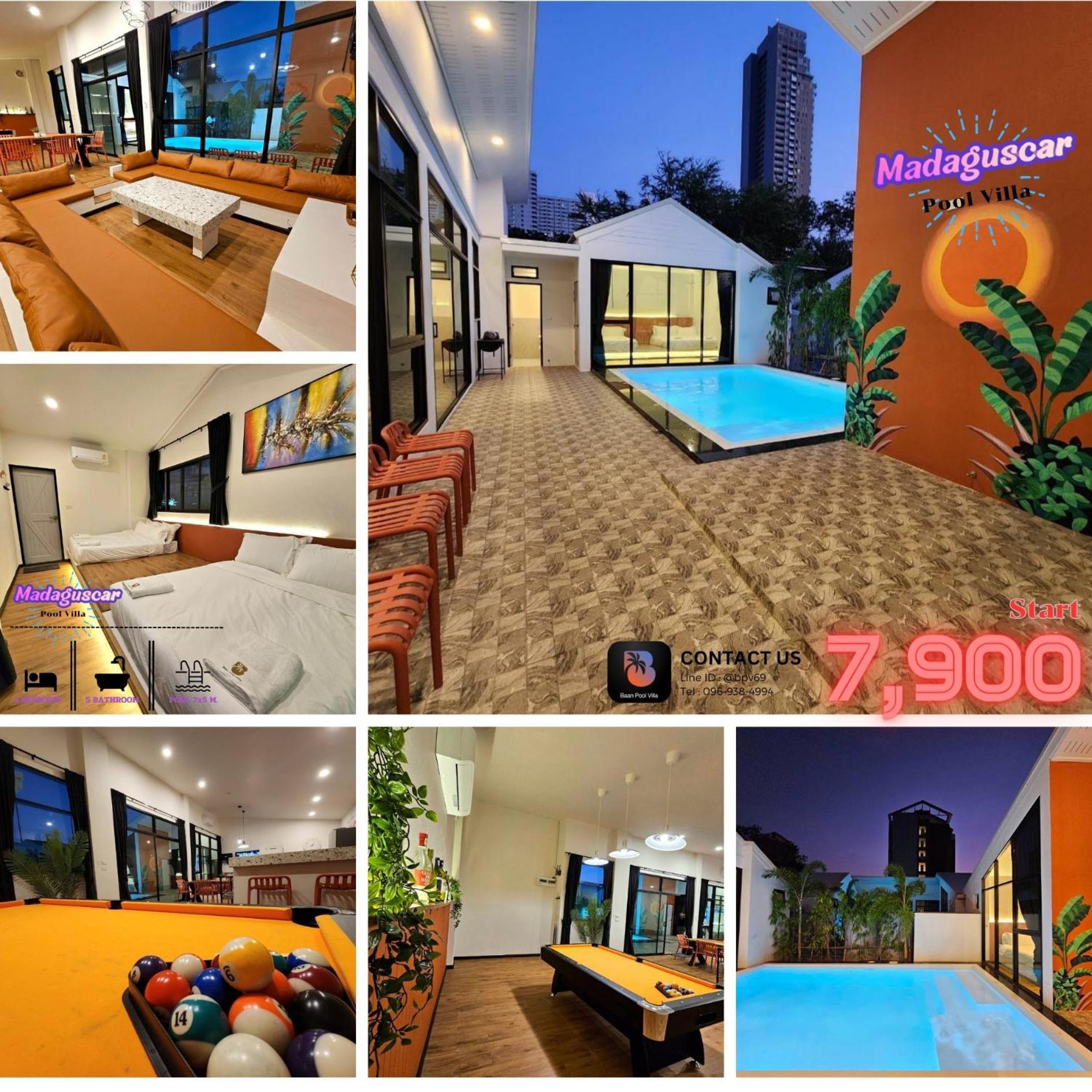 Madaguscar Private Pool Villa-Pattaya 乔木提恩海滩 外观 照片